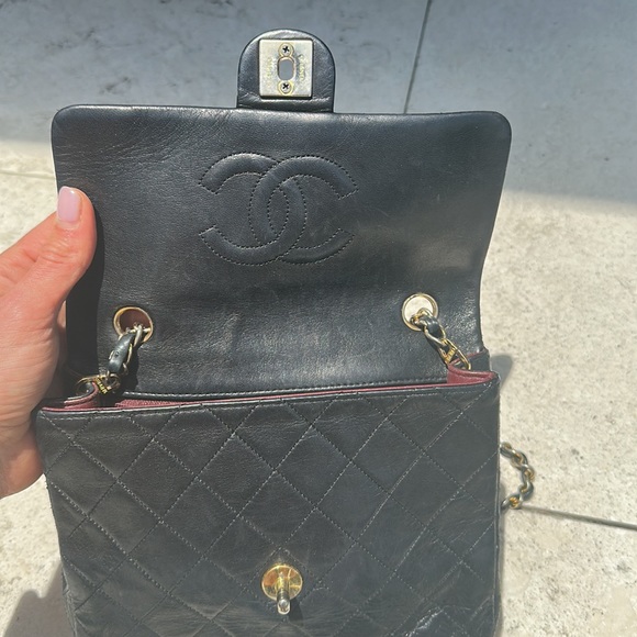 CHANEL lambskin classic quilted mini square flap bag VINTAGE - Picture 4 of 12